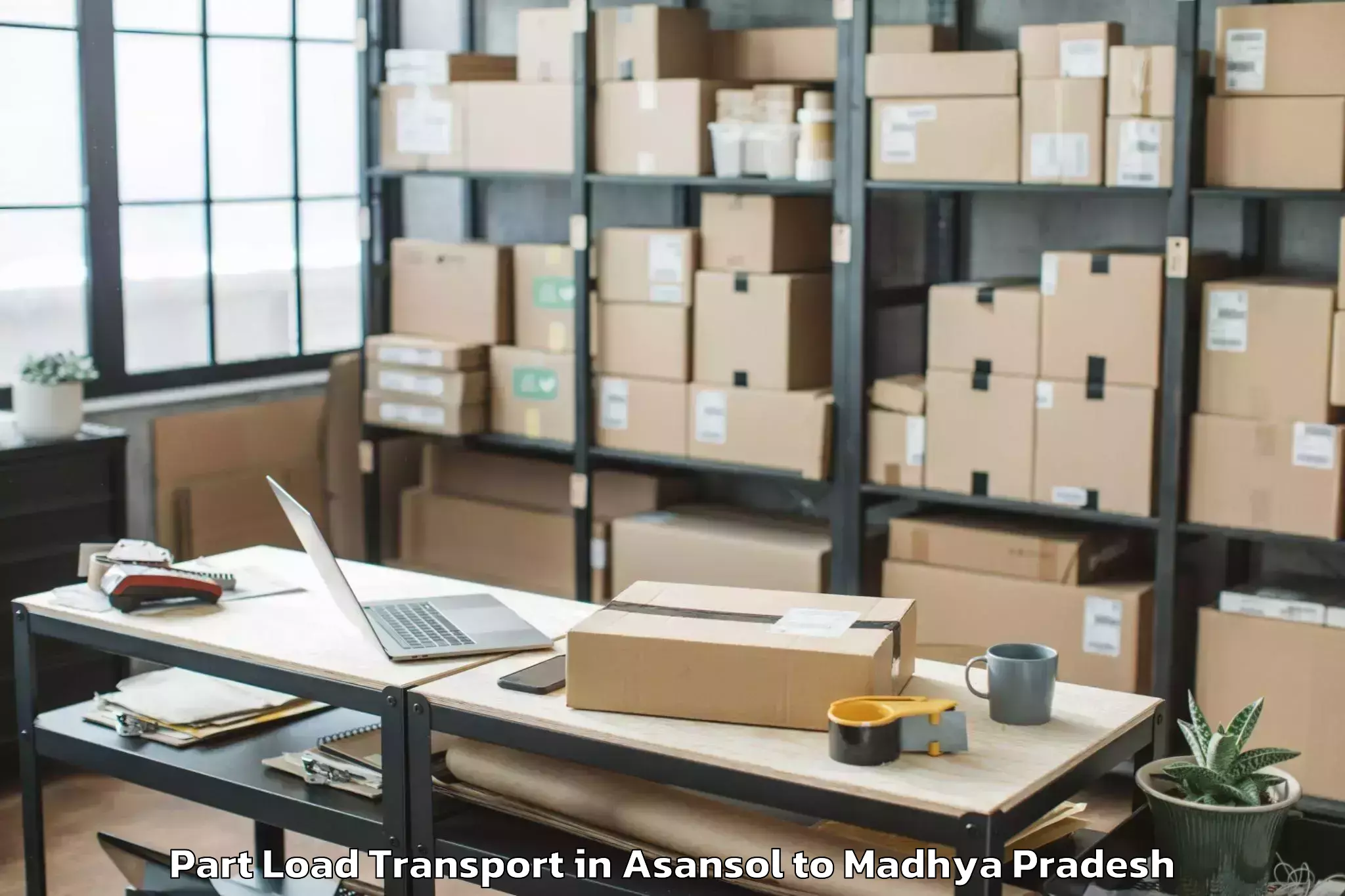 Top Asansol to Jiwaji University Gwalior Part Load Transport Available